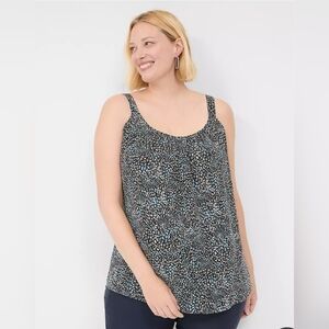 2 For $20 Lane Bryant Black‎ and Blue Patterned Camisole